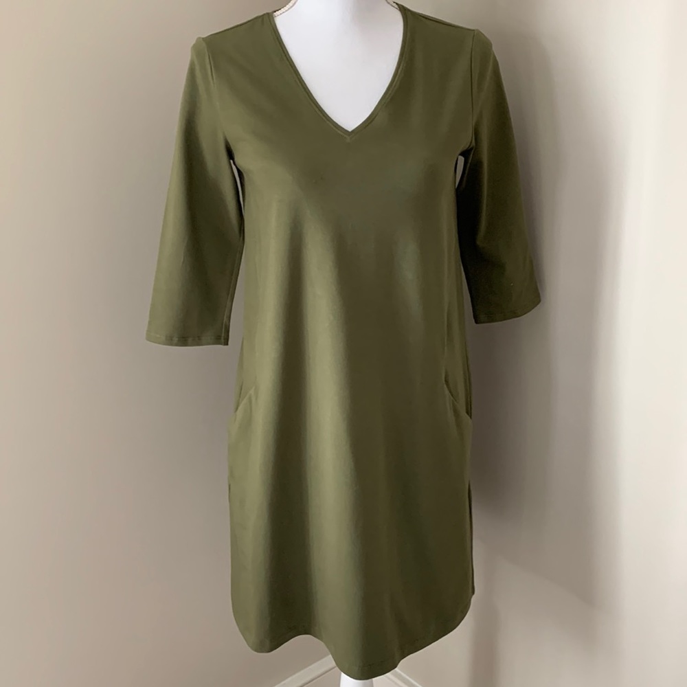 Eileen Fisher Olive Green Dress